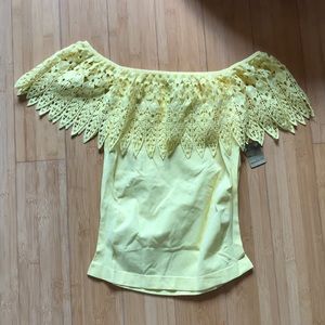 Off The Shoulder Yellow Top